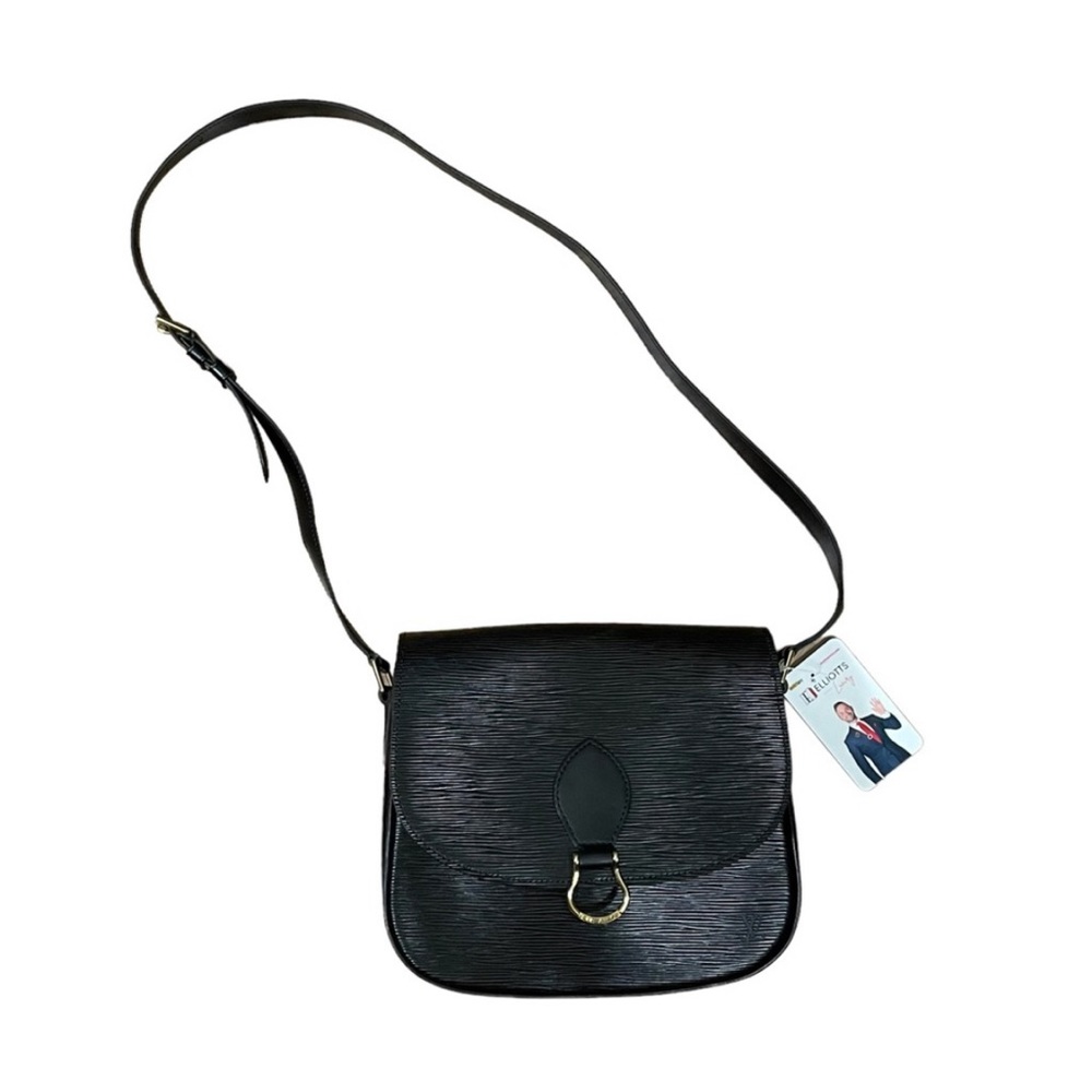 Louis Vuitton Saint Cloud Black Epi Crossbody Satchel Tote-FLAWLESS